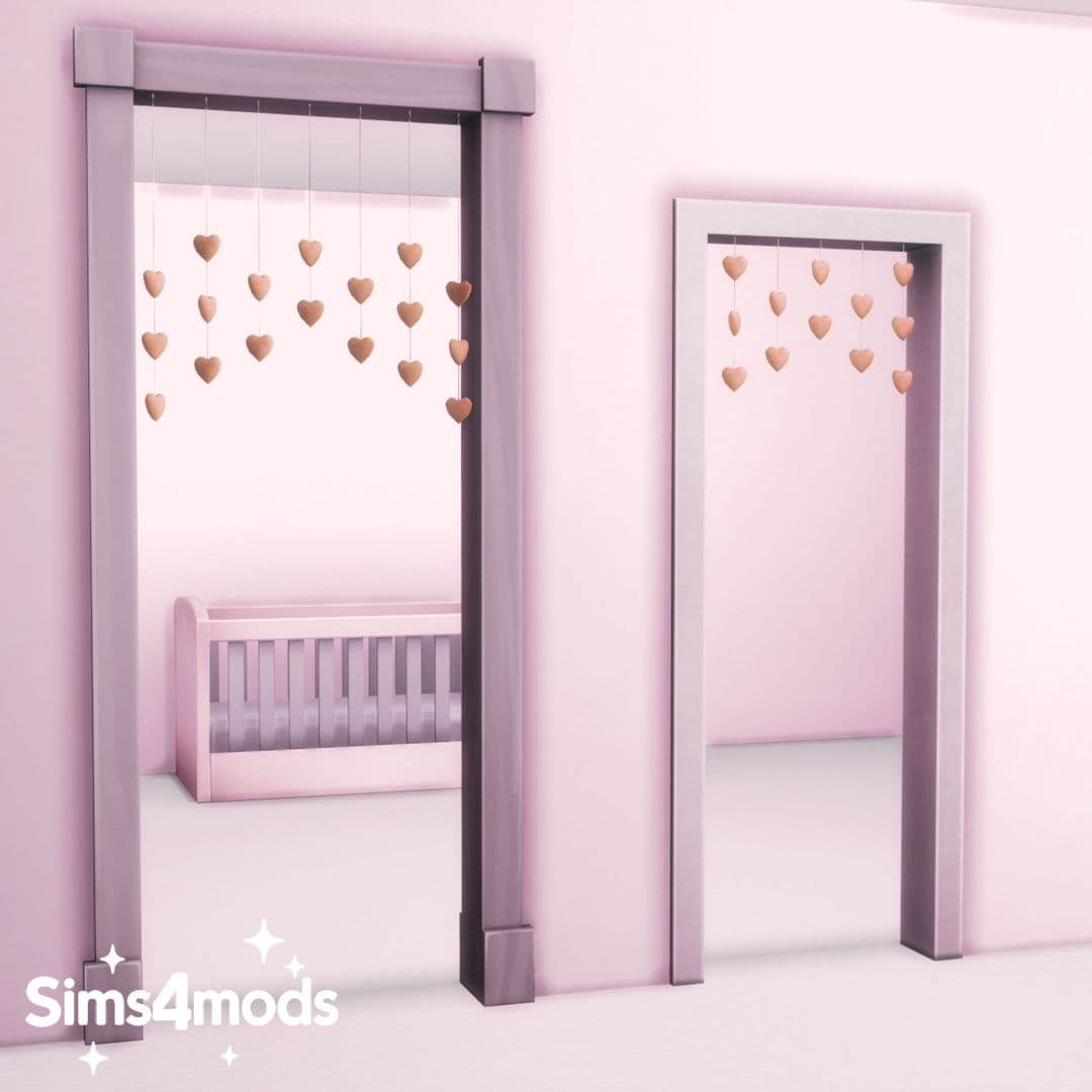 Занавеска с сердечками Door Curtains Hearts